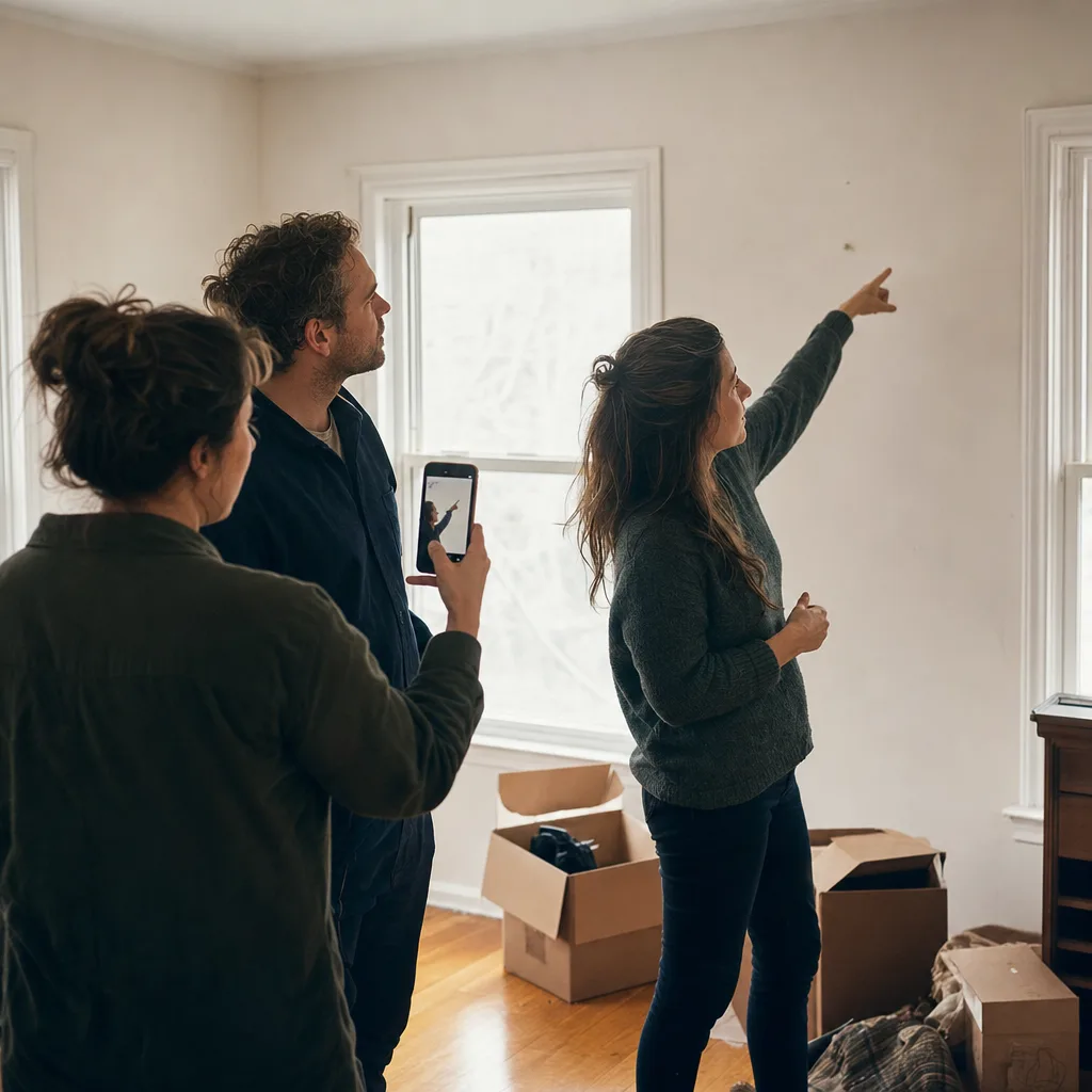 Three adult siblings remembering their childhood in a family home being packed up.